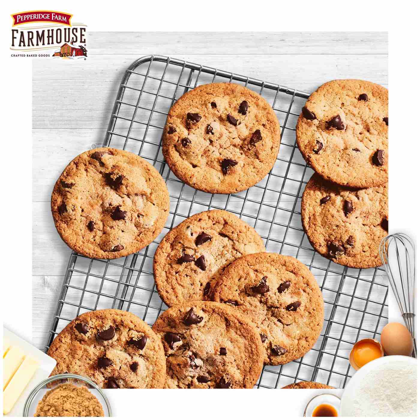 Pepperidge Farm Farmhouse Thin & Crispy Dark Chocolate Chip Cookies; image 5 of 9