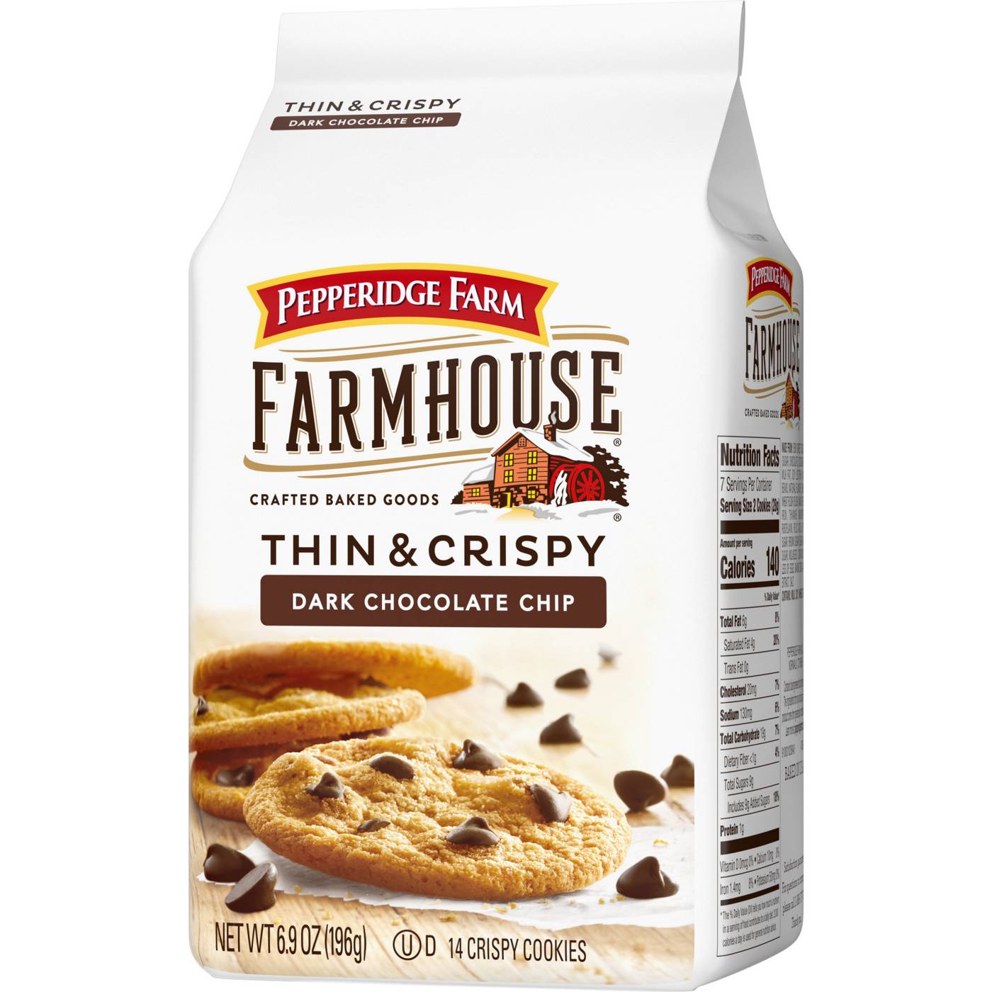 Pepperidge Farm Farmhouse Thin & Crispy Dark Chocolate Chip Cookies; image 9 of 9