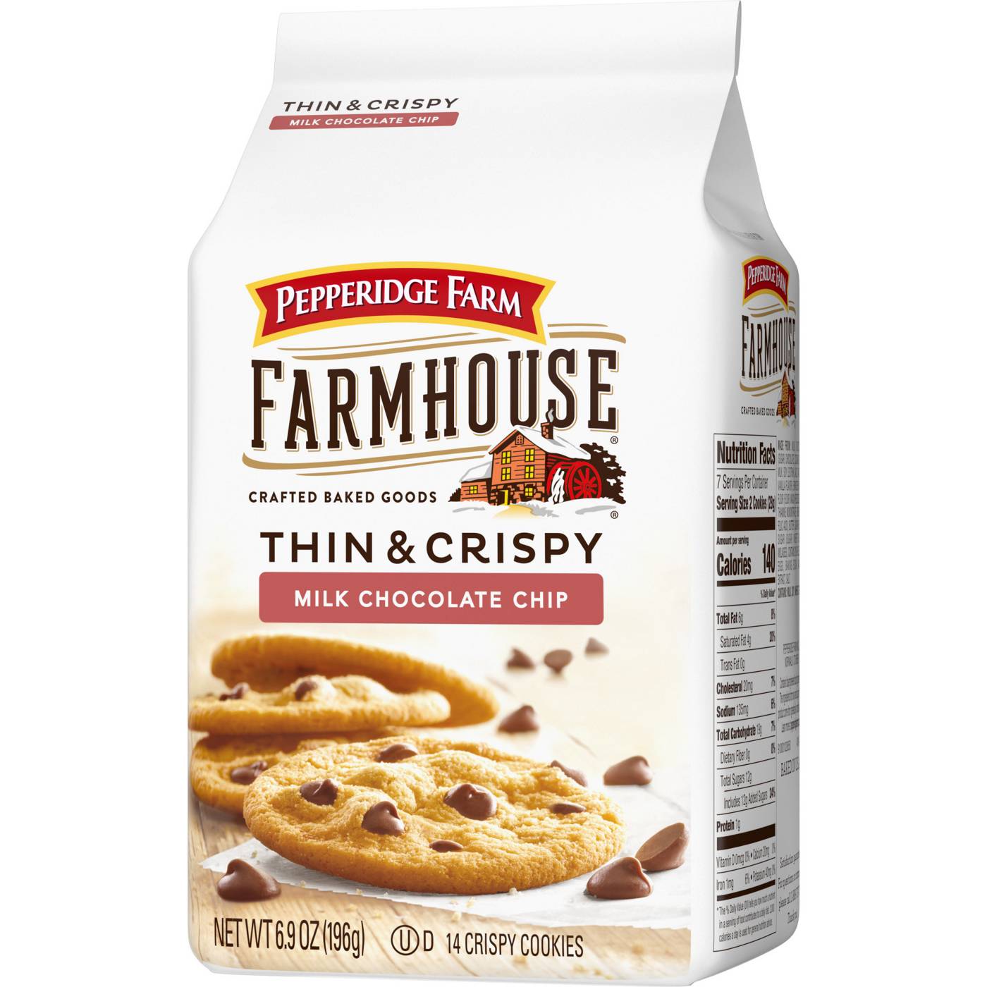 Pepperidge Farm Farmhouse Thin & Crispy Milk Chocolate Chip Cookies; image 8 of 9