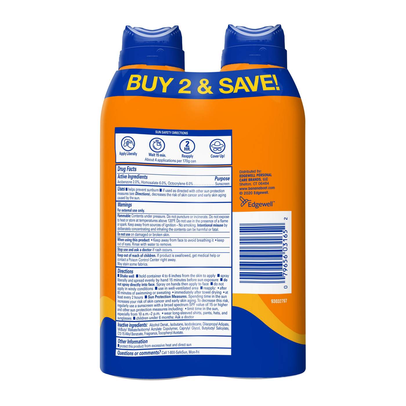 Banana Boat Sport Performance Clear Spray Twin Pack Sunscreen Broad Spectrum SPF 30; image 3 of 8