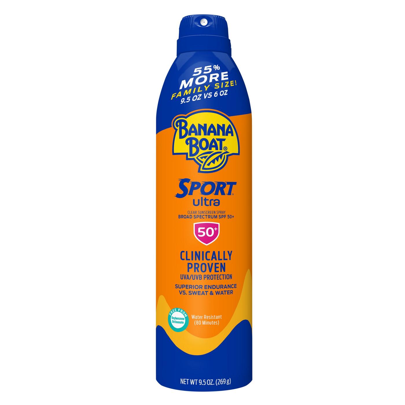 Banana Boat Ultra Sport Clear Sunscreen Spray - SPF 50+; image 1 of 6