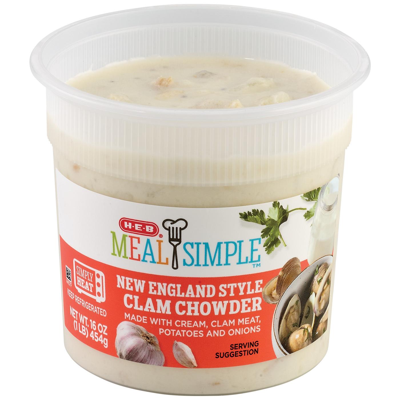 Meal Simple by H-E-B New England-Style Clam Chowder Soup; image 1 of 3