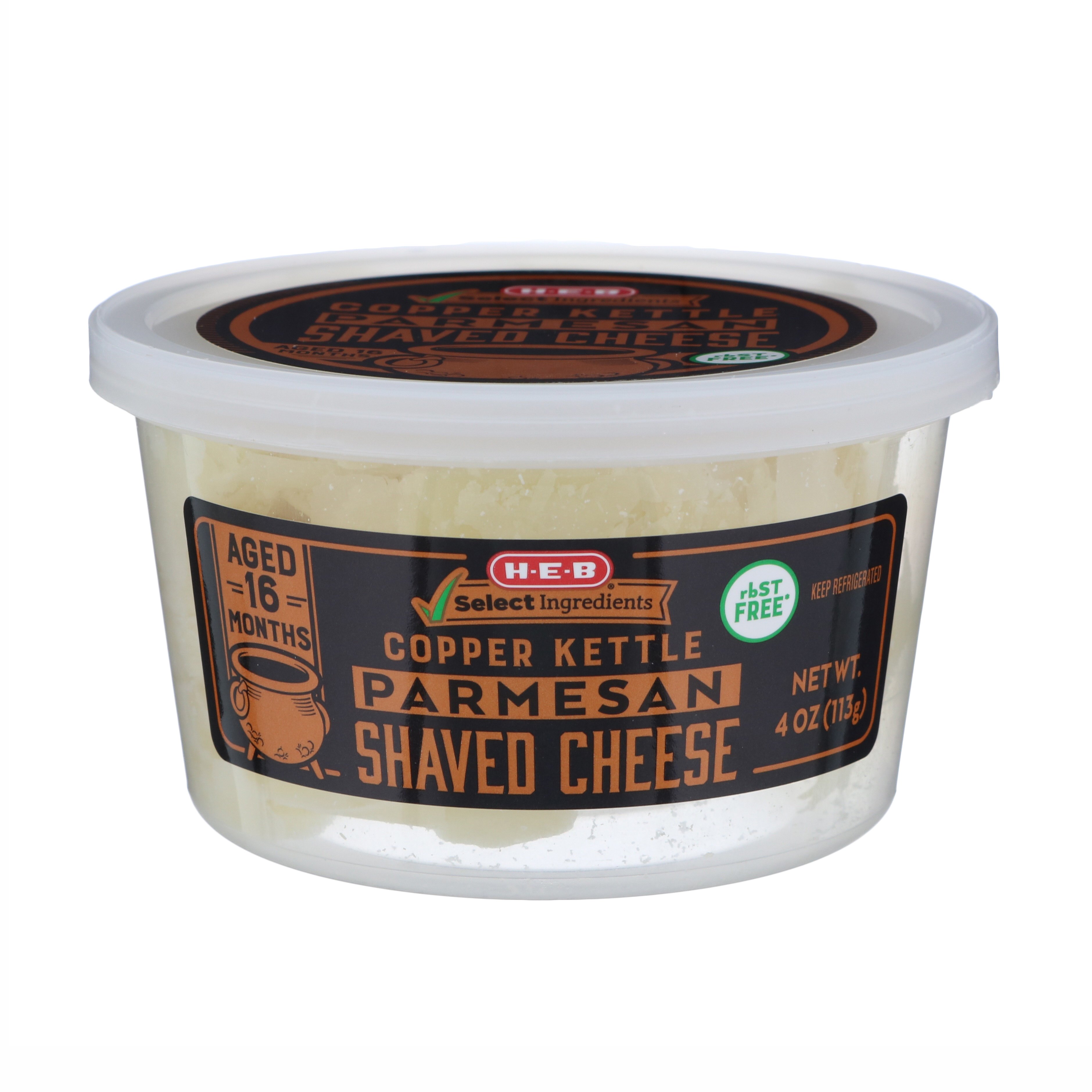 H-E-B Copper Kettle Parmesan Shaved Cheese, 4 oz