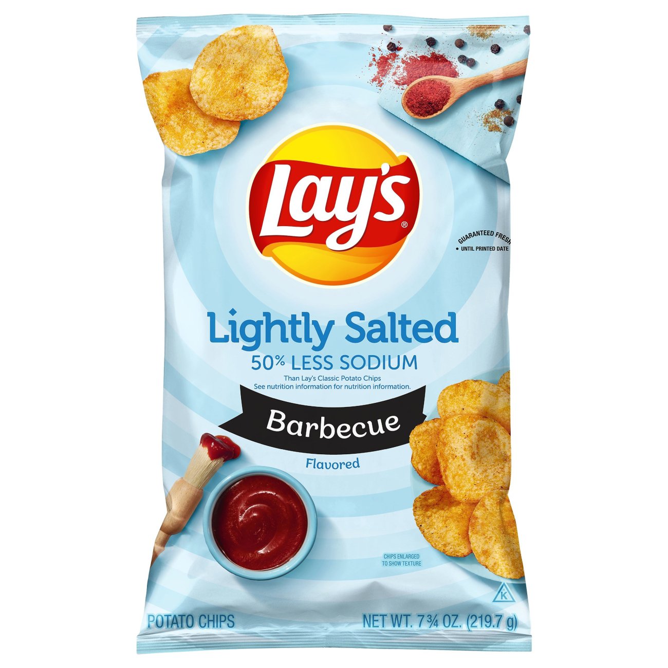 Lay's Lightly Salted Barbecue Potato Chips - Shop Chips At H-E-B