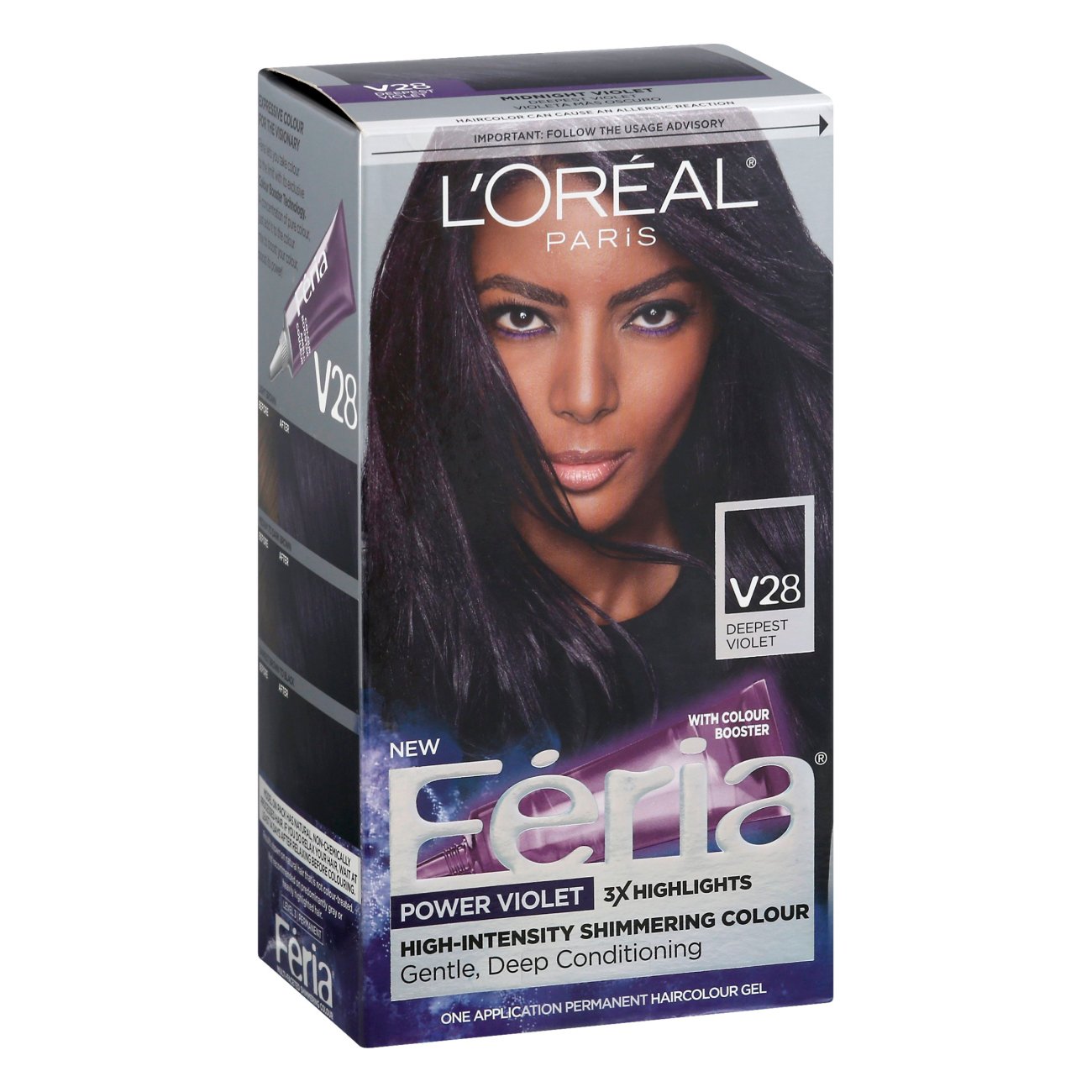 L'Oréal Paris Feria Multi-Faceted Permanent Hair Color - V28 Deepest Violet  - Shop Hair Care at H-E-B