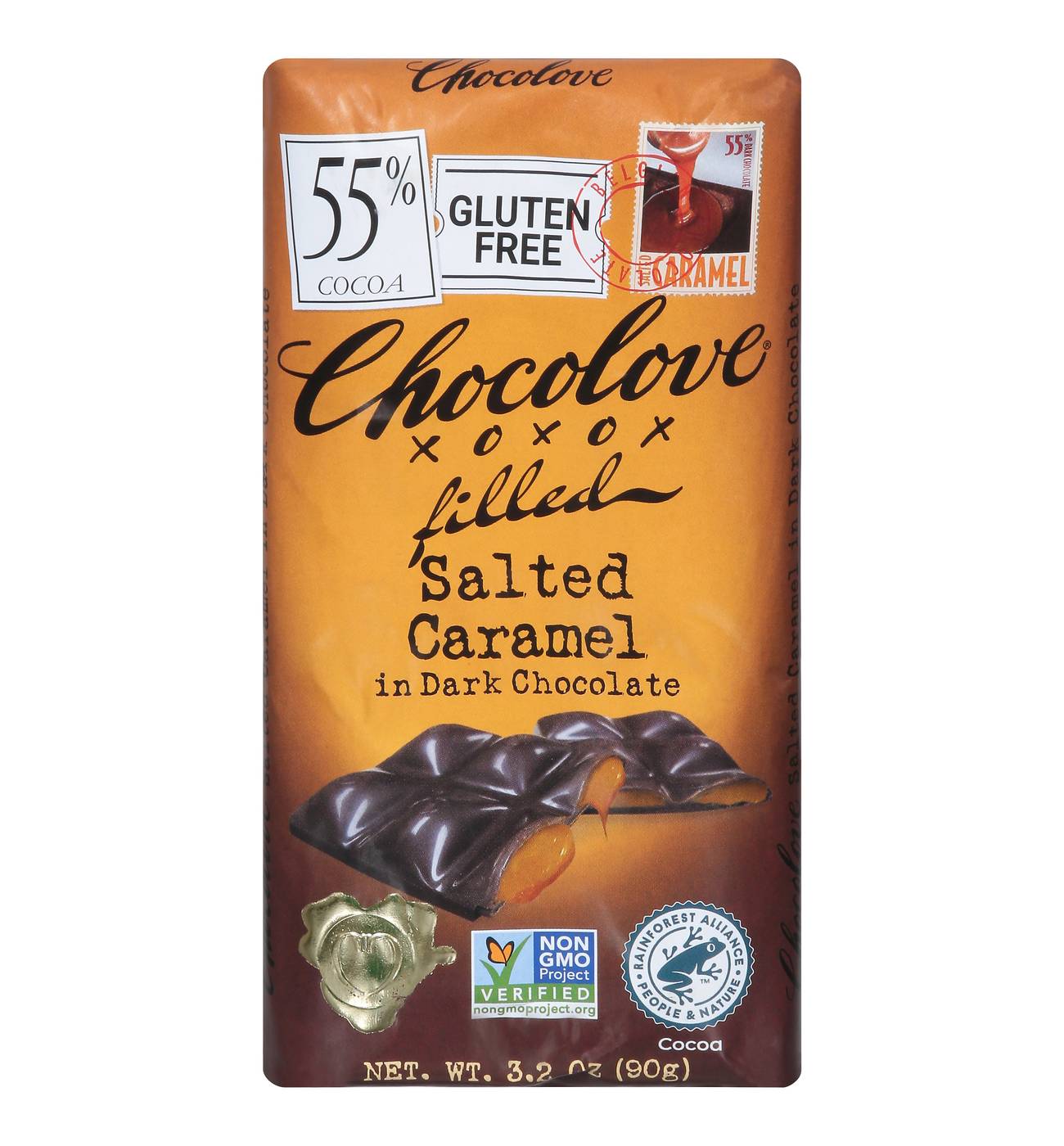 Chocolove Salted Caramel in Dark Chocolate Candy Bar; image 1 of 2