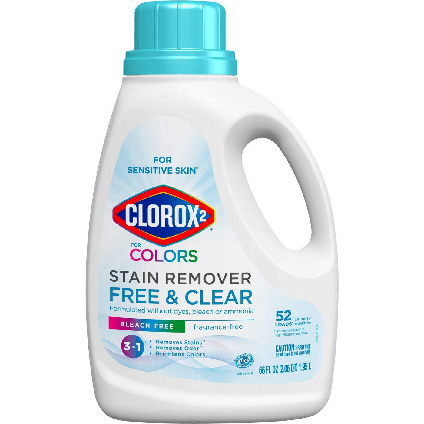 Clorox for Colors Stain Remover and Laundry Additive Bleach Free - Free and Clear; image 2 of 10