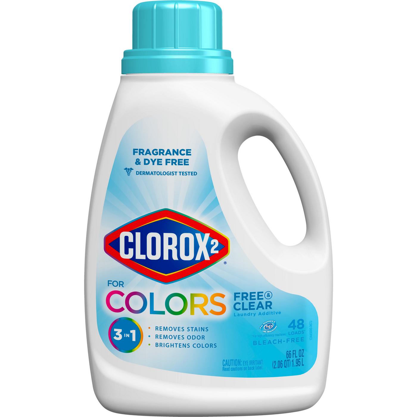 Clorox 2 2 for Colors 3-in-1 HE Laundry Additive, 48 Loads - Free & Clear; image 1 of 3