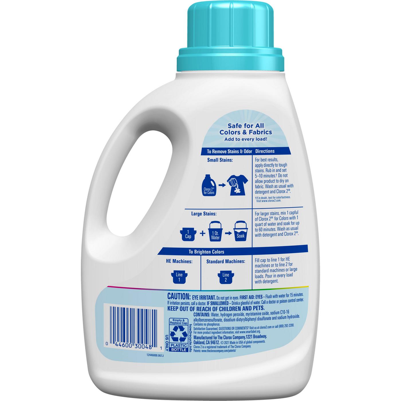 Clorox 2 2 for Colors 3-in-1 HE Laundry Additive, 48 Loads - Free & Clear; image 2 of 3