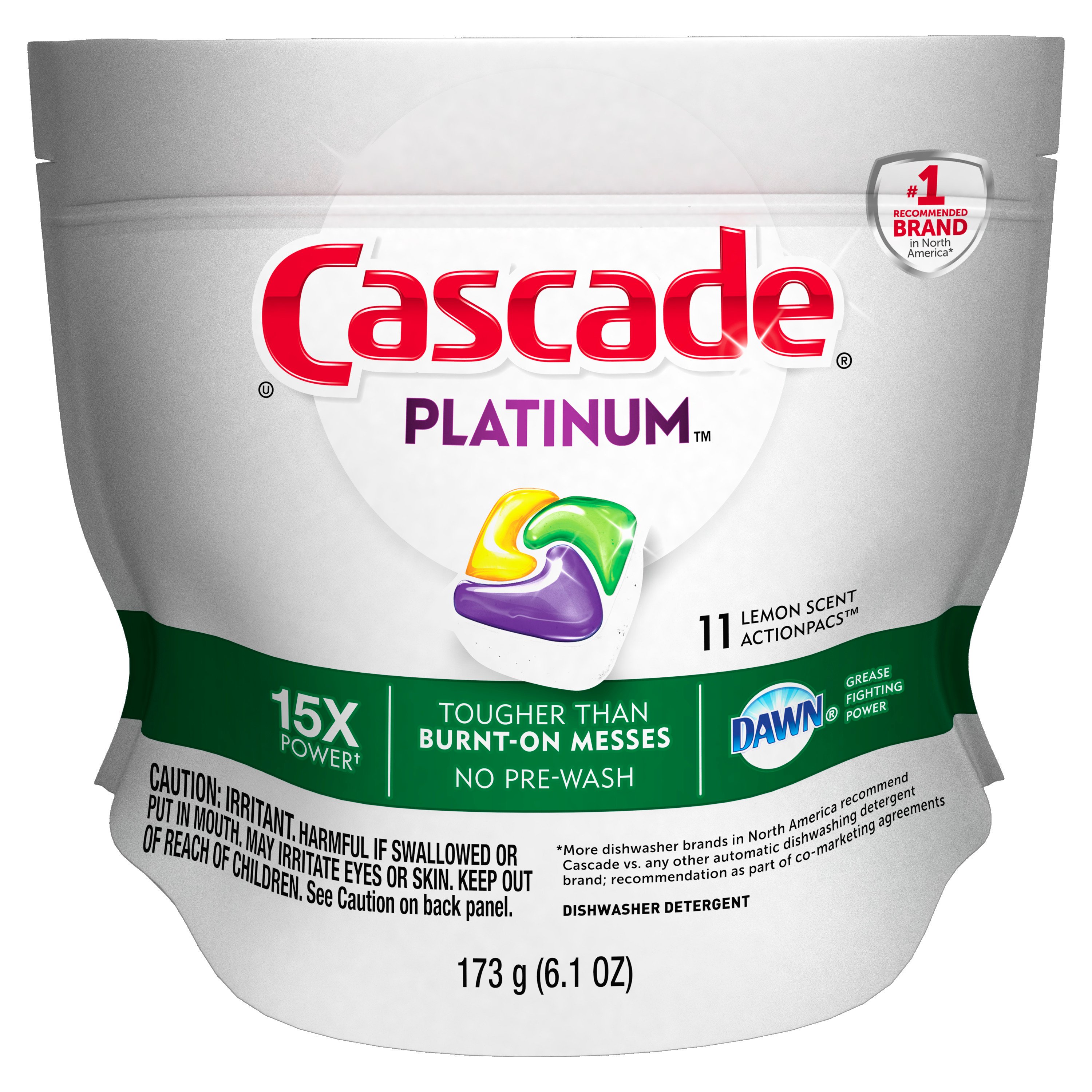 Cascade Platinum ActionPacs Lemon Dishwasher Detergent - Shop Dish Soap ...