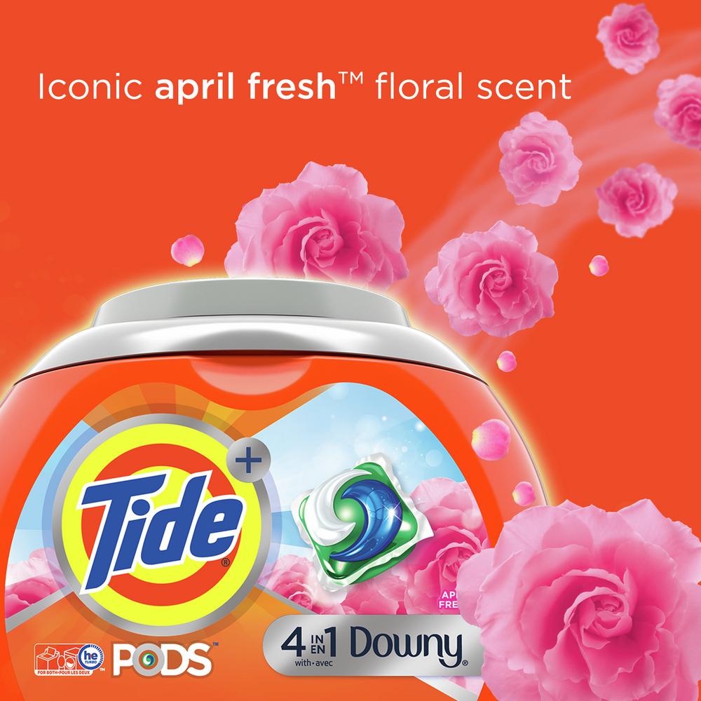 Tide PODS Plus Downy April Fresh HE Laundry Detergent Pacs; image 2 of 2