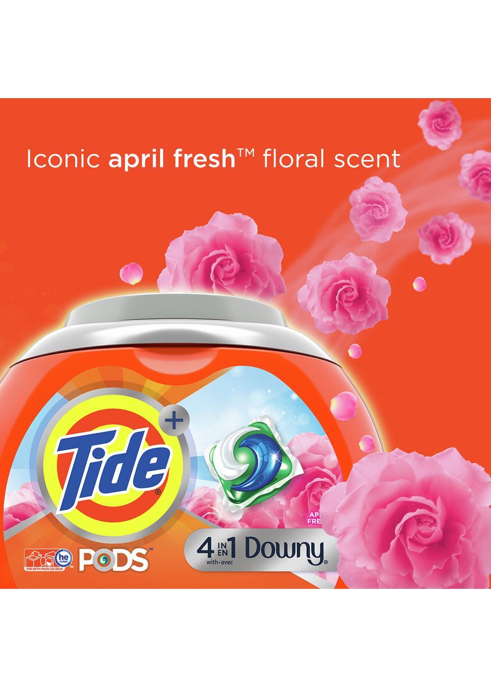 Tide Pods with Downy HE Laundry Detergent Pods, April Fresh, 104