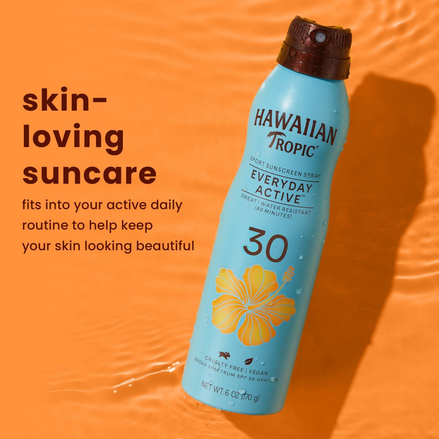 Hawaiian Tropic Everyday Active Sport Sunscreen Spray Broad Spectrum - SPF 30; image 5 of 8