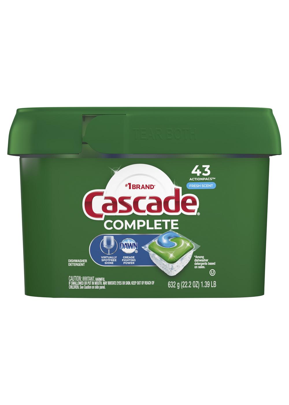 Cascade Complete Fresh Scent Dishwasher Detergent ActionPacs; image 1 of 4