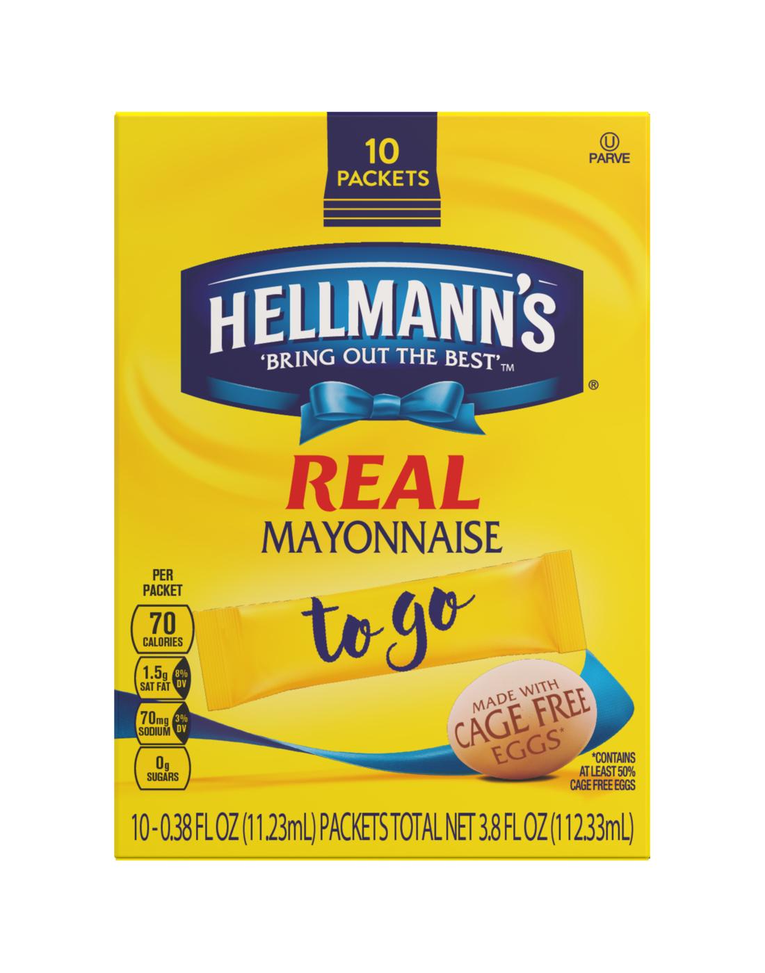 Hellmann's Real Mayonnaise To Go Packets; image 1 of 5