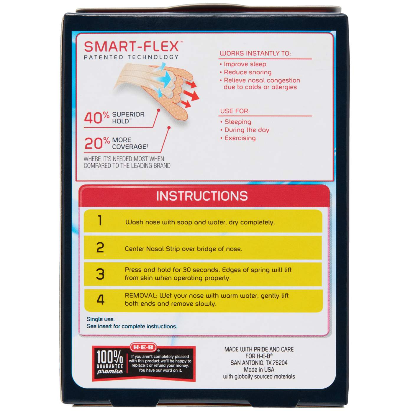 H-E-B Extra Strength Tan Nasal Strips – Value Pack; image 2 of 5