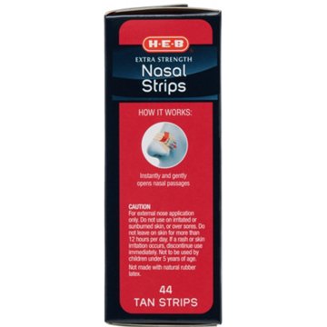 H-E-B Extra Strength Tan Nasal Strips – Value Pack, 44 ct