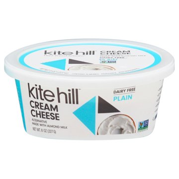Kite Hill Dairy Free Plain Cream Cheese, 8 oz