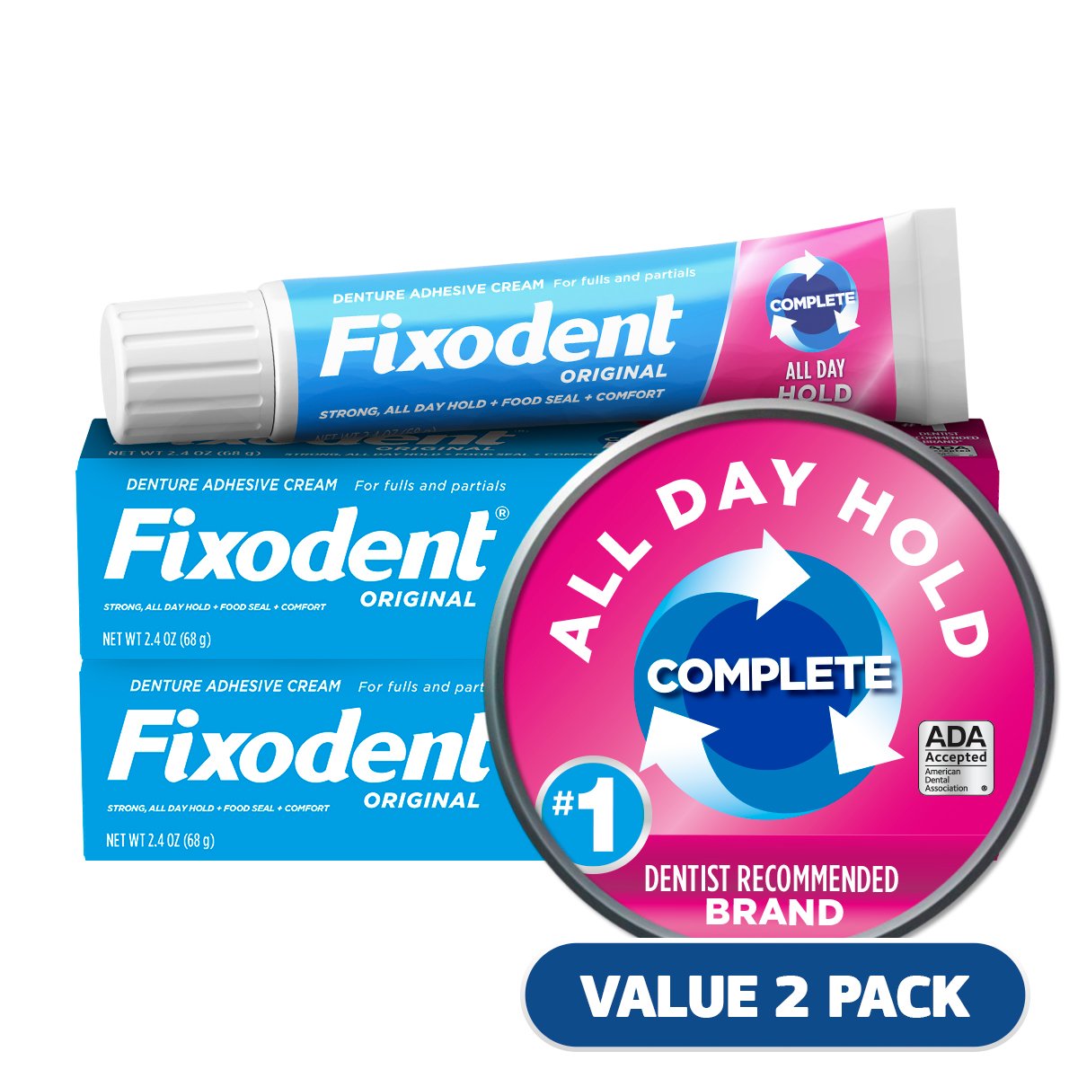 Fixodent Original Denture Adhesive Cream 1.4 Oz