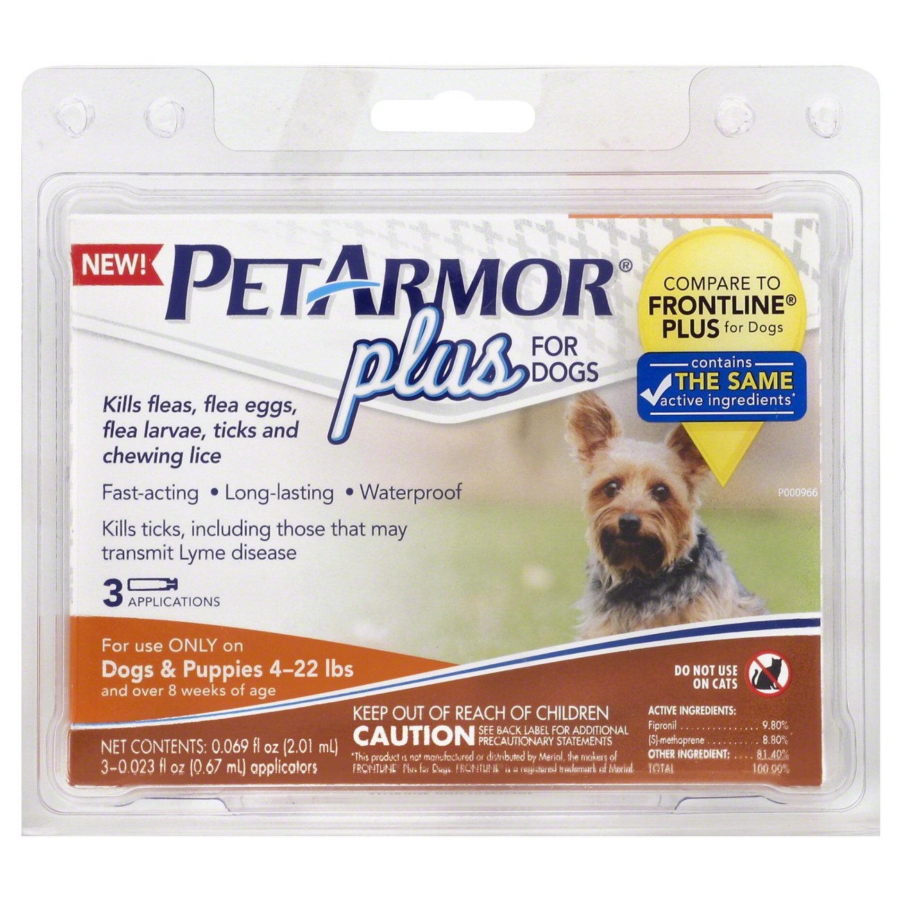 frontline plus for dogs under 22 lbs