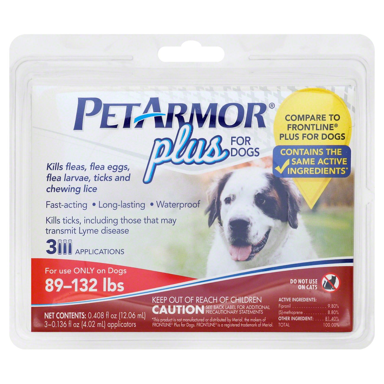 frontline plus for dogs 89 132 lbs