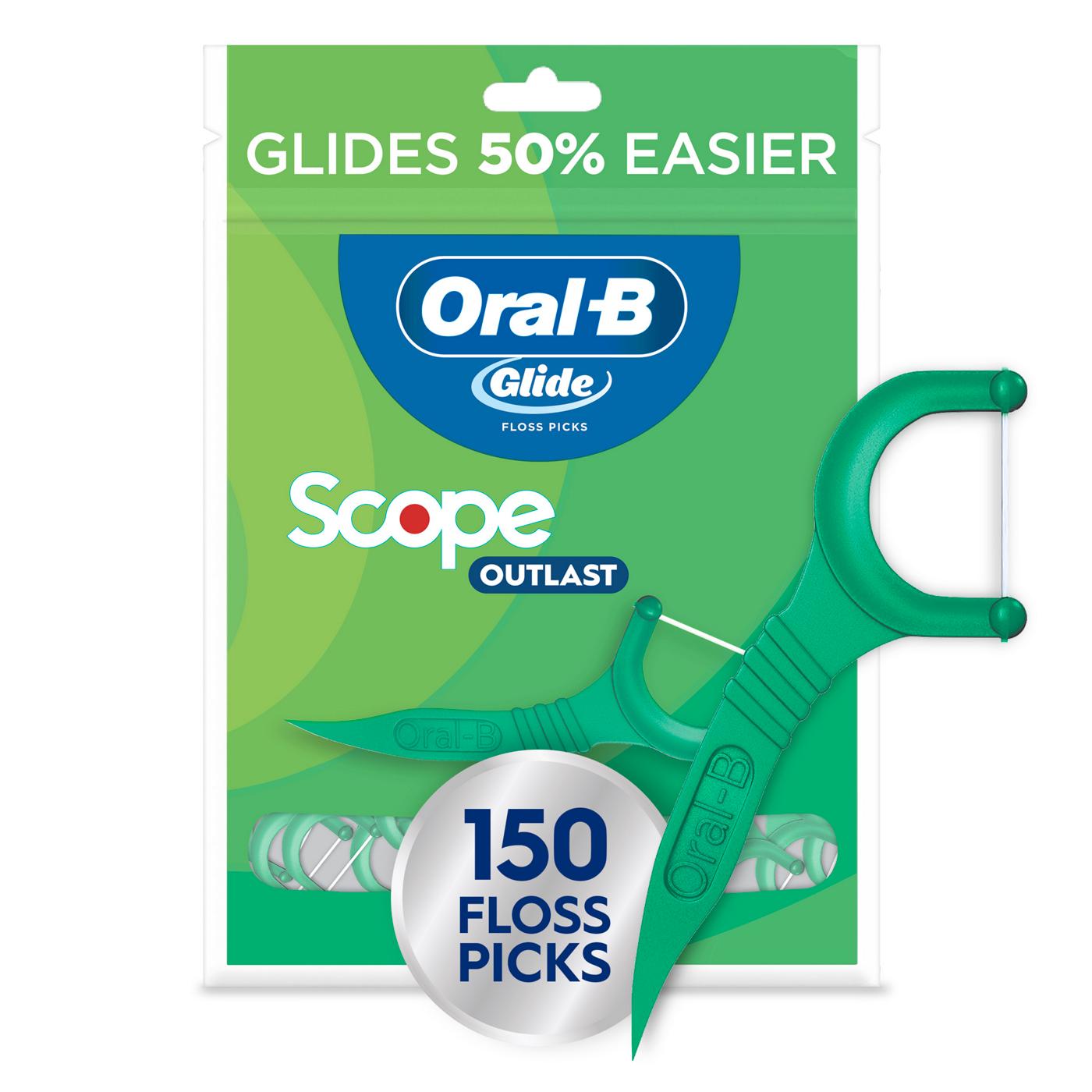 Oral-B Glide Mint Dental Floss Picks with Long Lasting Scope Flavor, 150 Picks; image 1 of 10