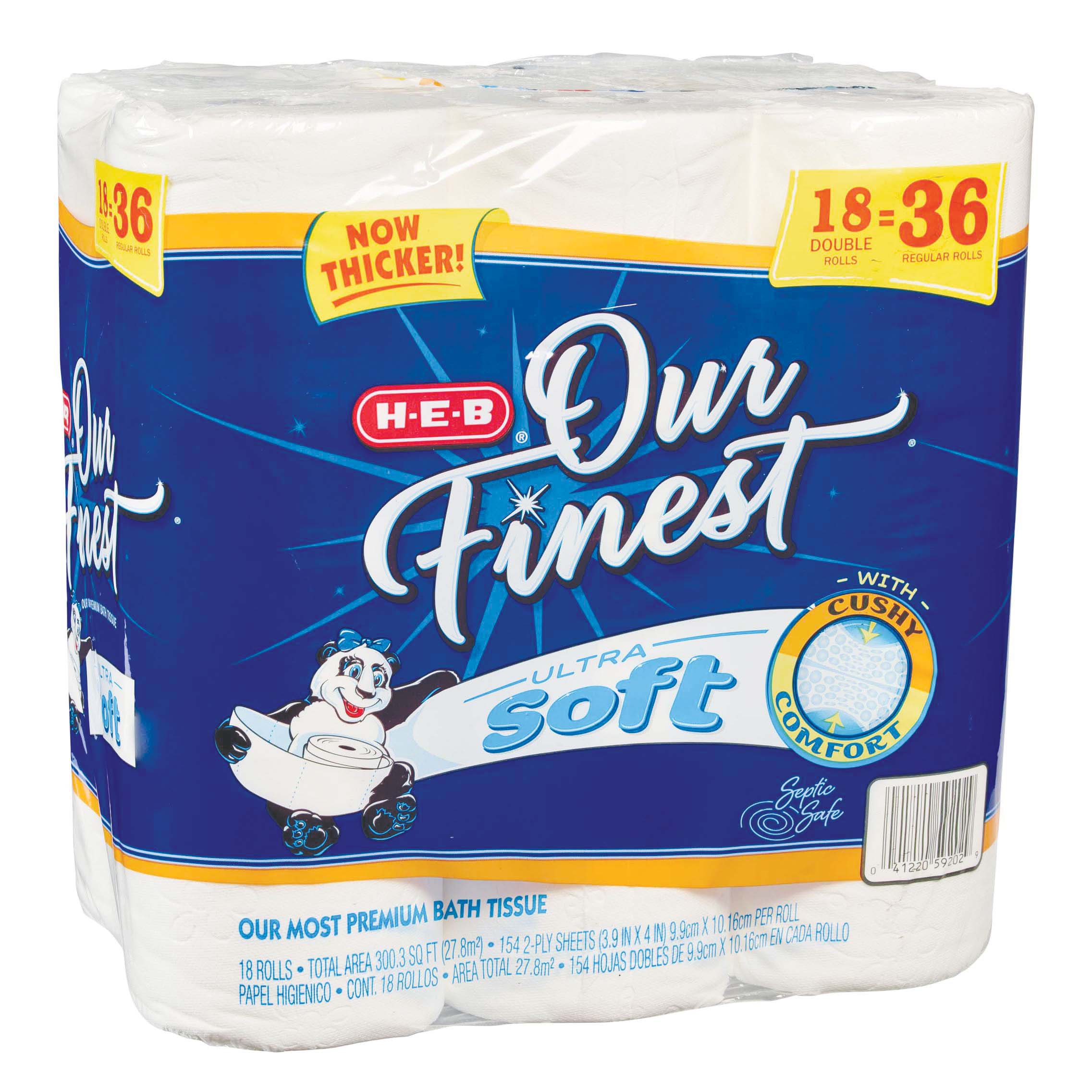 HEB Our Finest Bath Tissue Soft Double Roll Bath Tissue Shop HEB