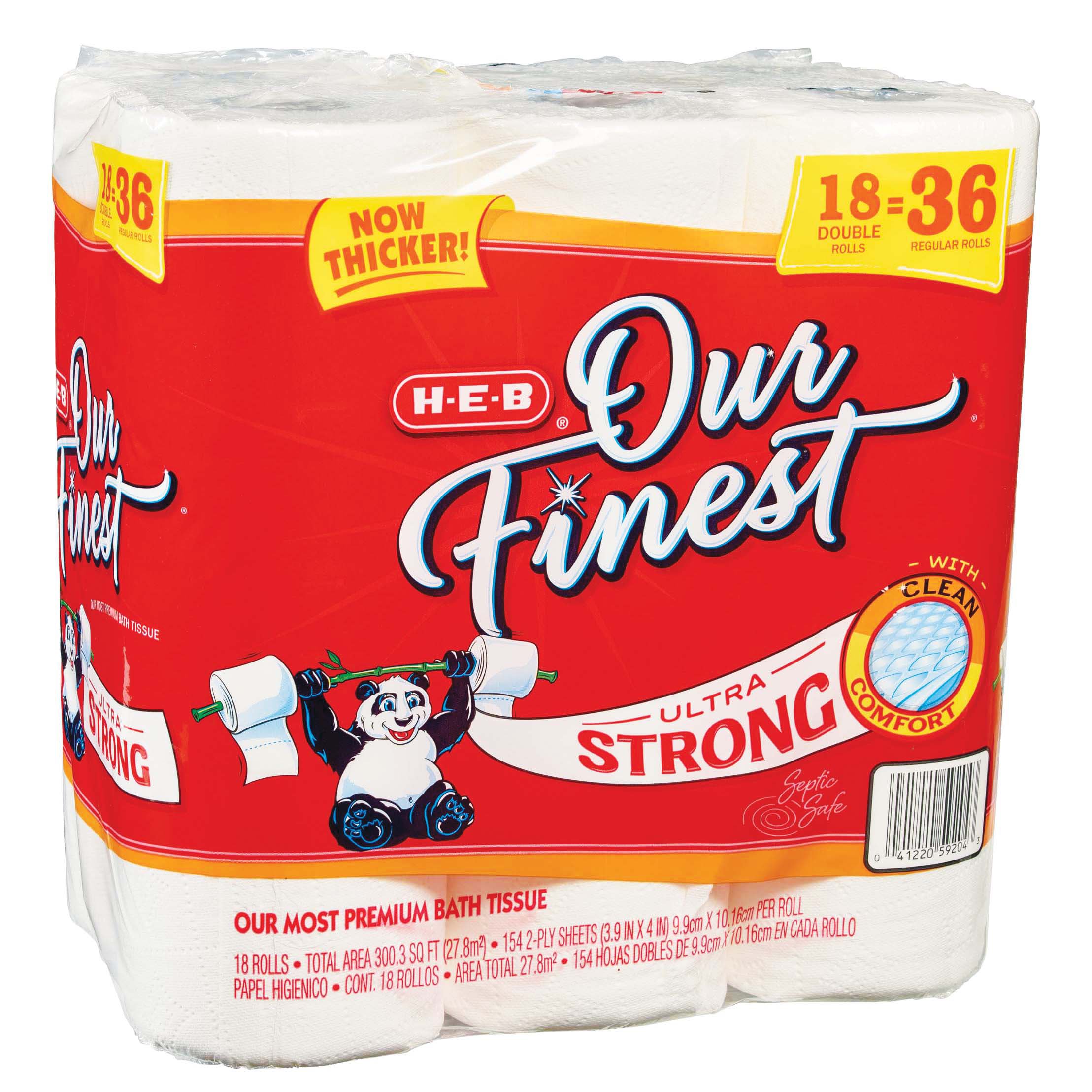 H-E-B Our Finest Ultra Strong Toilet Paper - Shop Toilet Paper At H-E-B