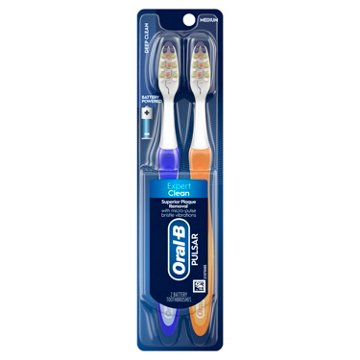 Oral-B Pulsar Expert Clean Battery Toothbrushes Medium, 2 ct