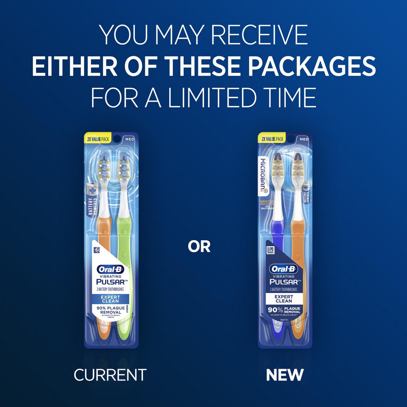 Oral-B Pulsar Expert Clean Battery Toothbrushes Medium; image 9 of 9