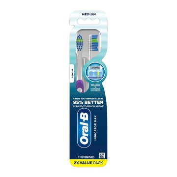 Oral-B Indicator Max Medium Toothbrushes, 2 ct