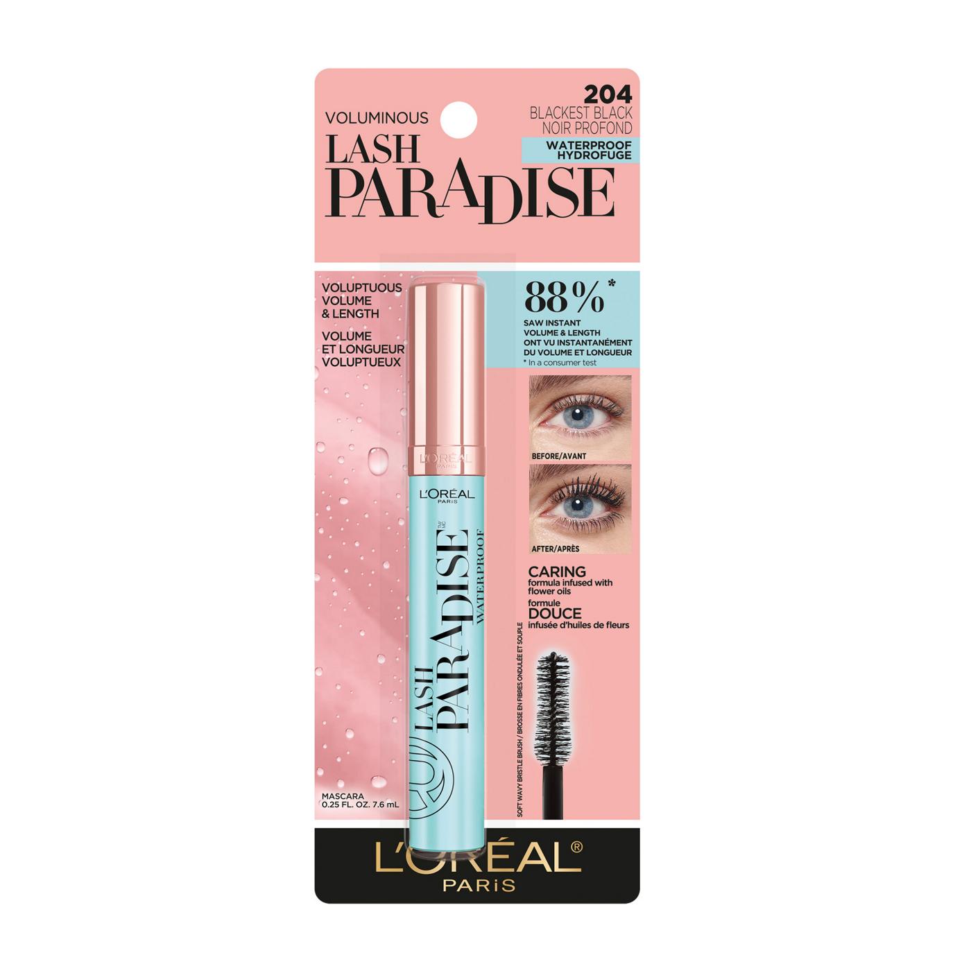 L'Oréal Paris Voluminous Makeup Lash Paradise Waterproof Mascara - Blackest Black; image 1 of 3