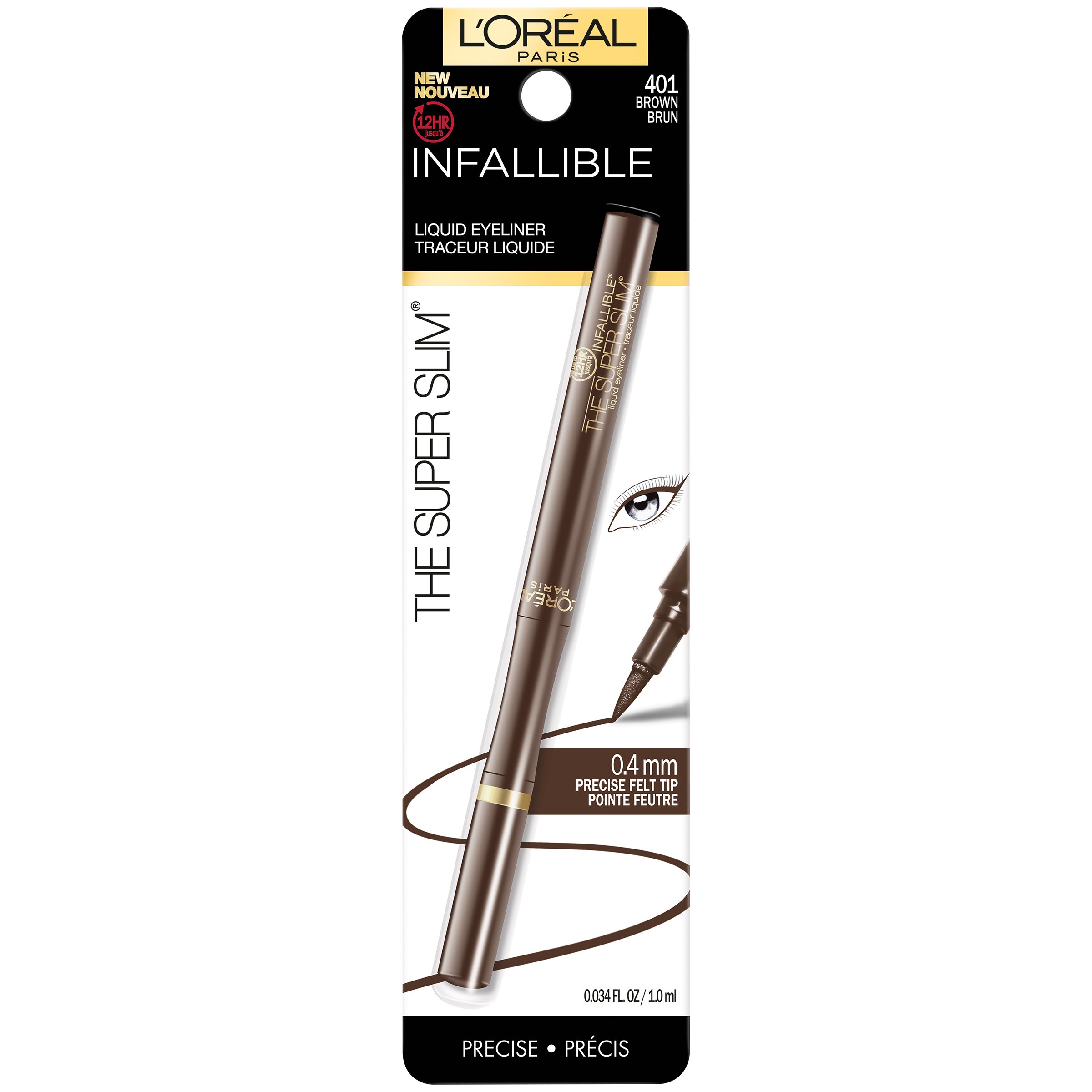 L'Oréal Paris Infallible Super Long-Lasting Liquid Eyeliner Brown - Shop Eyeliner at H-E-B