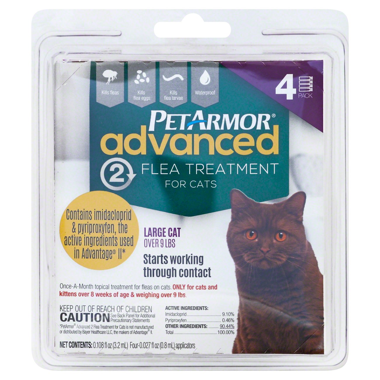 PetArmor Advanced 2 Flea Treatment for Large Cats Shop Cats at HEB