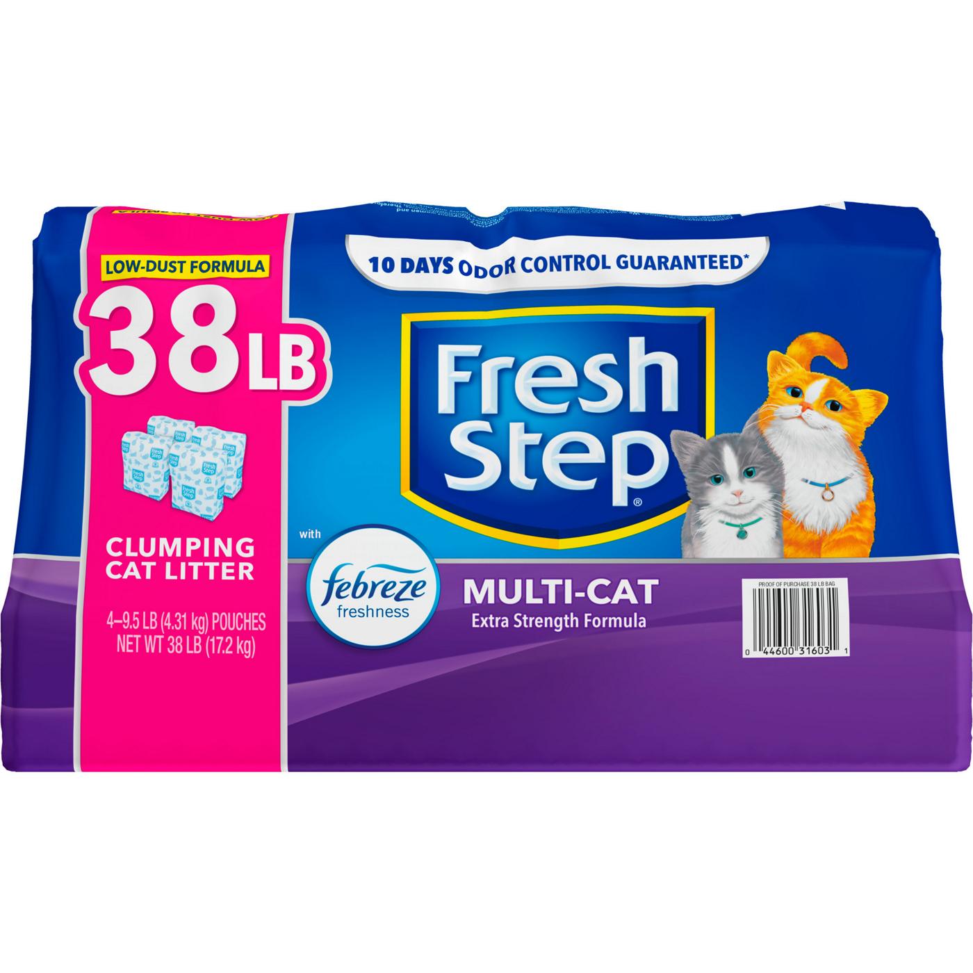 Fresh Step Multi-Cat Extra Strength with Febreze Clumping Cat Litter; image 1 of 2