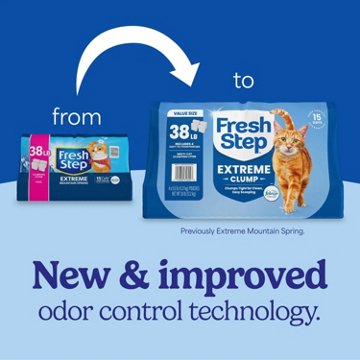 Fresh Step Extreme Clump Multi Cat Clumping Litter with Febreze Freshness, 38 lb