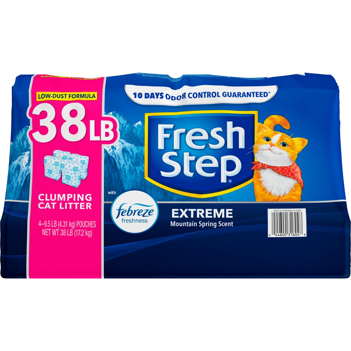 Fresh Step Extreme Odor Control with Febreze Clumping Cat Litter; image 3 of 4