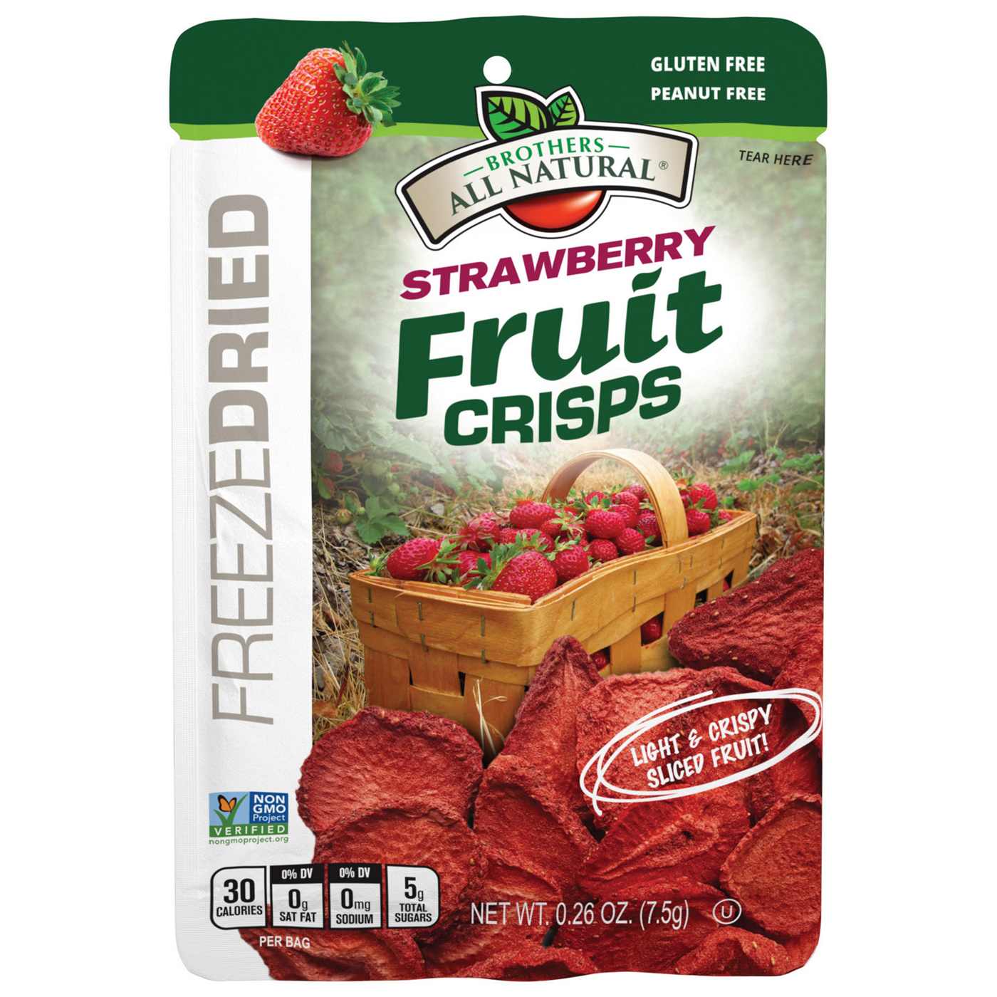 Brothers All Natural Strawberry Freeze-dried Fruit Crisps; image 1 of 3