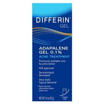 Differin Gel Acne Treatment 0.1% Adapalene, 1.6 oz