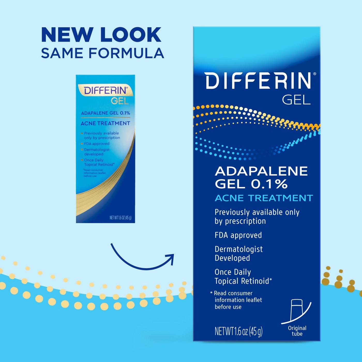 Differin Gel Acne Treatment 0.1% Adapalene; image 3 of 8