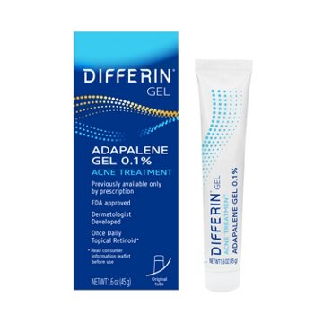 Differin Gel Acne Treatment 0.1% Adapalene, 1.6 oz