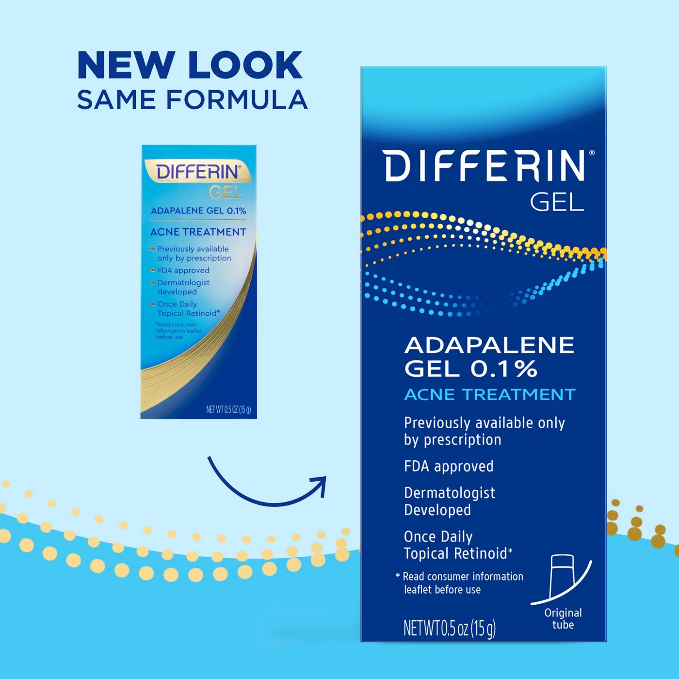 Differin Gel Acne Treatment 0.1% Adapalene; image 3 of 6