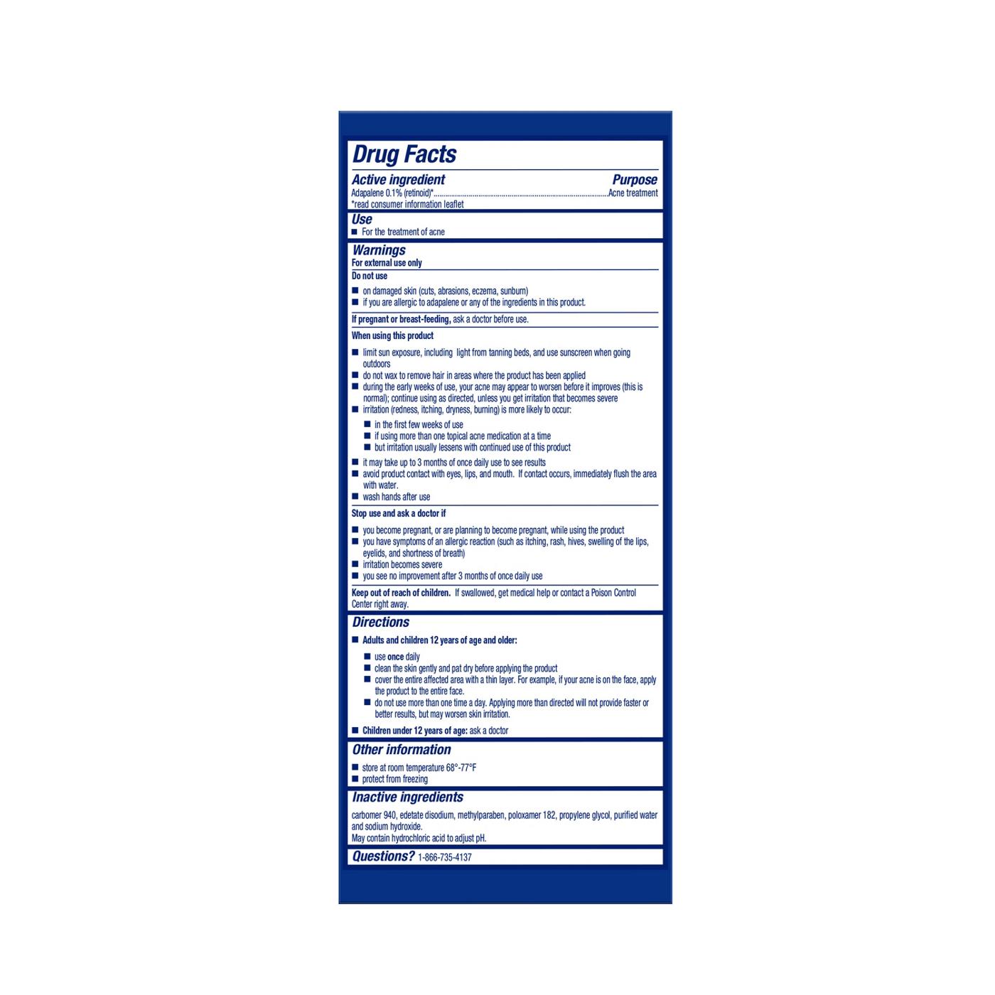 Differin Gel Acne Treatment 0.1% Adapalene; image 3 of 8