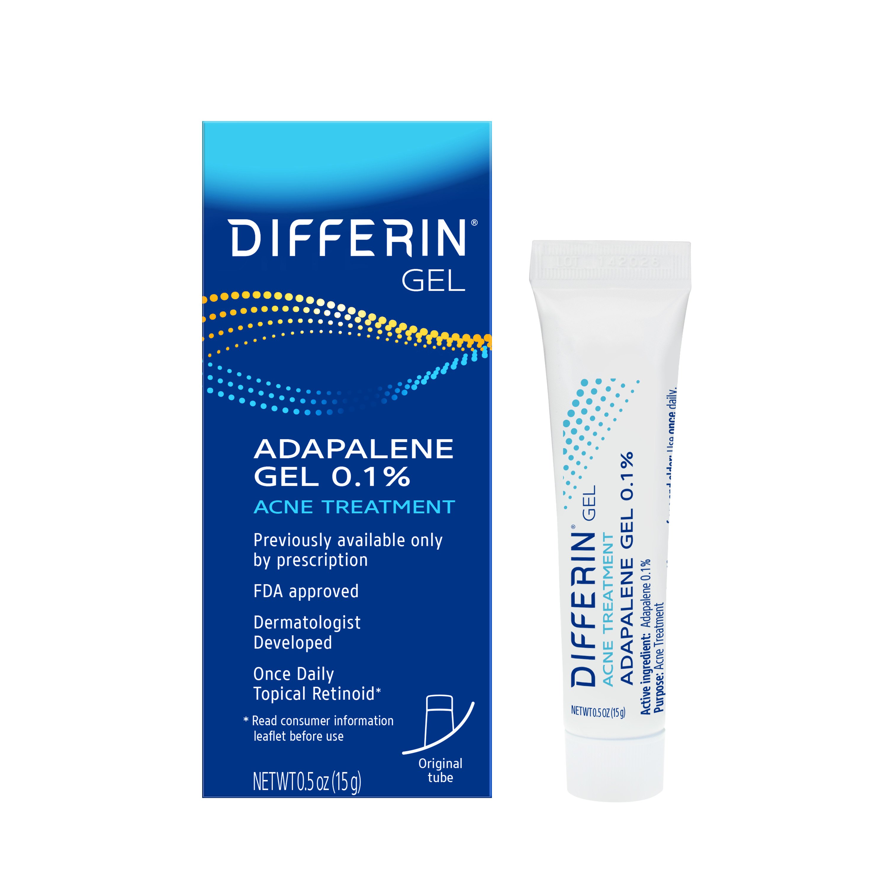 Differin Gel Acne Treatment 0.1% Adapalene - Shop Facial Masks ...