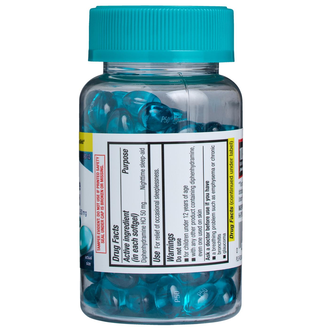 H-E-B Diphenhydramine Nighttime Sleep-Aid Softgels – 50 mg; image 2 of 4