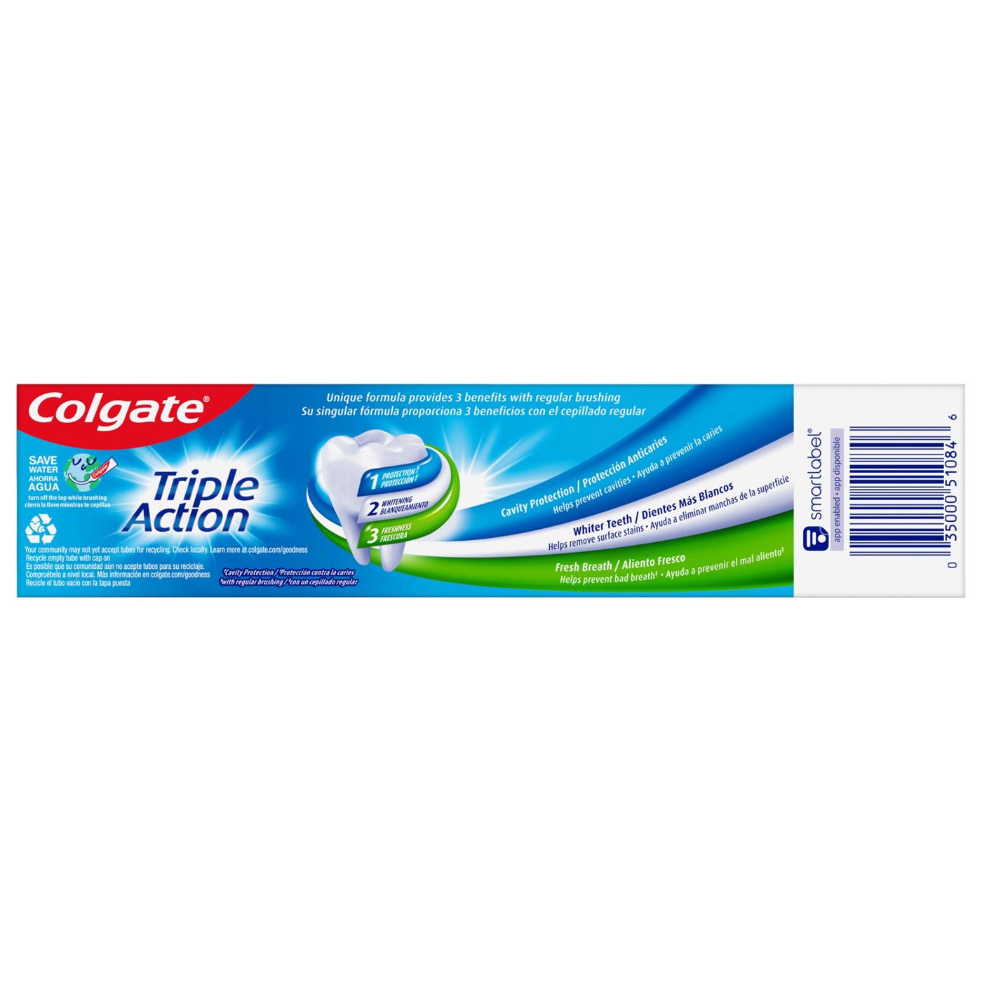 Colgate Triple Action Toothpaste - Original Mint; image 3 of 4