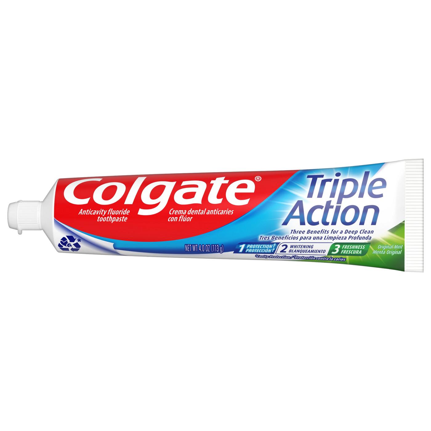 Colgate Triple Action Toothpaste - Original Mint; image 4 of 4