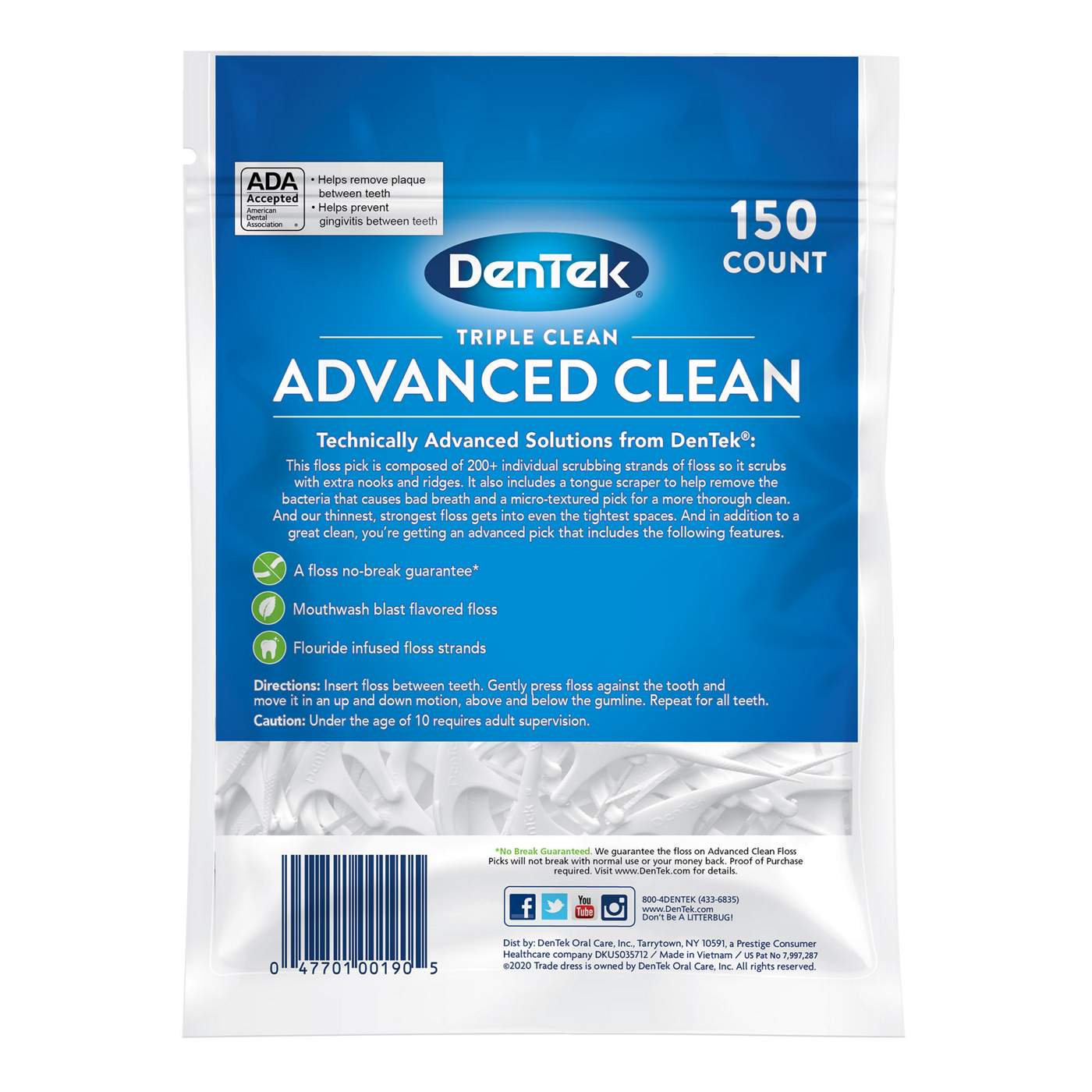 DenTek Triple Clean Advanced Clean Mouthwash Blast; image 2 of 5