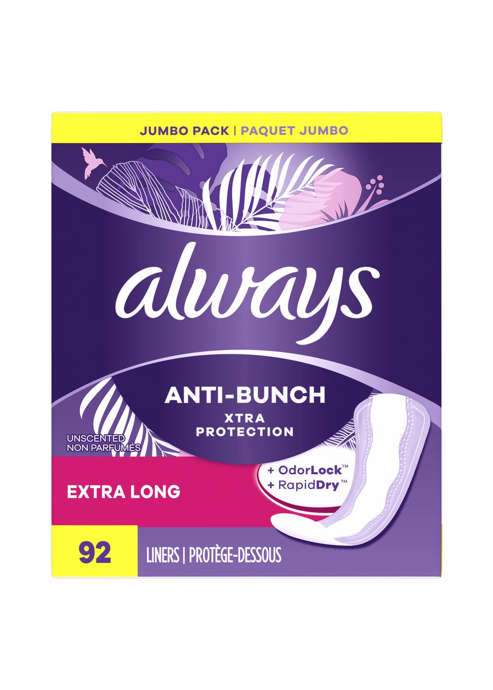 Always Anti-Bunch Xtra Protection Daily Liners Extra Long Unscented; image 4 of 8