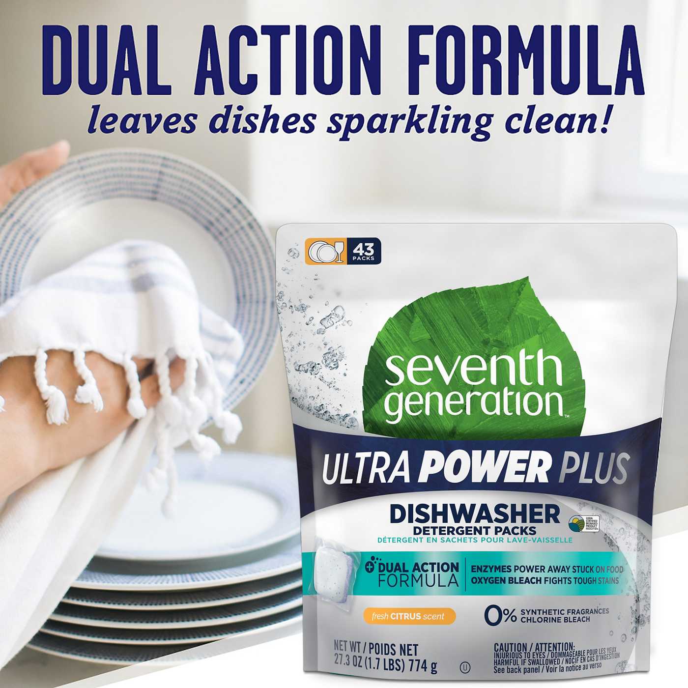 Seventh Generation Ultra Power Plus Dishwasher Detergent Packs Citrus Shop Dish soap